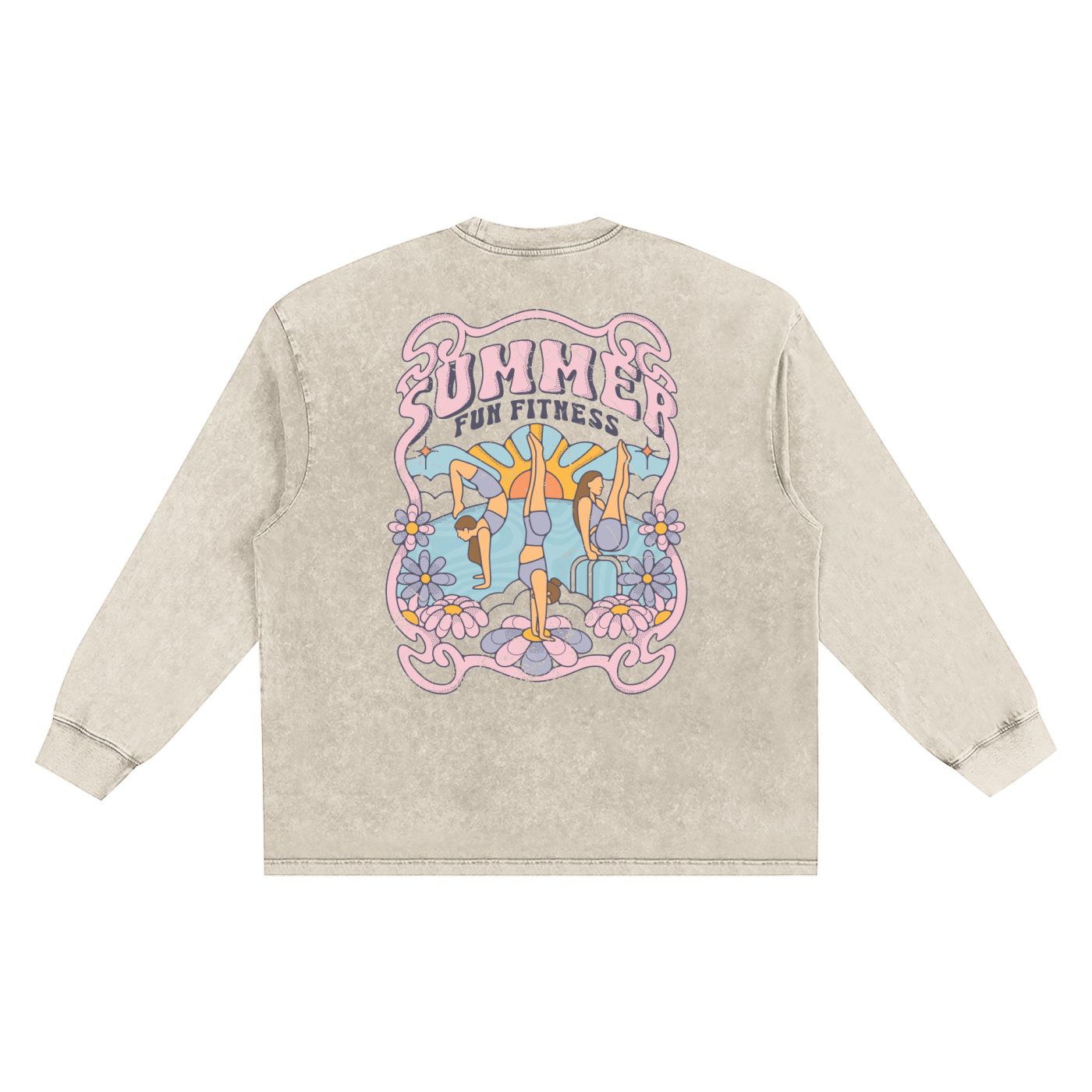 Calisthenics Women Oversized Long Sleeve T-Shirt Beige